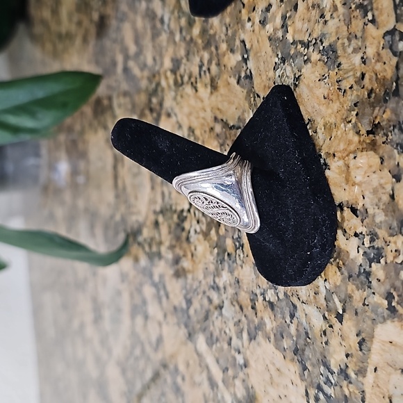 Antique sterling silver filigree ring - Picture 2 of 6